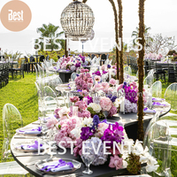 Table de banquet de mariage moderne en acier inoxydable noir effet miroir, au design durable, idéale pour les hôtels et la maison