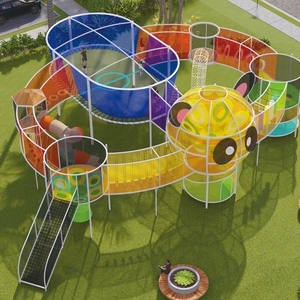 Filet en nylon arc-en-ciel personnalisable pour aire de jeux extérieure pour centre de divertissement - Cadre d'escalade à cordes, balançoire, divertissement familial pour enfants - Product Image 1