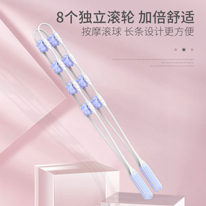 Rouleau de massage en silicone 8 Ball pour soulager le dos, le cou et les épaules, fitness et sculpture corporelle - Product Image 3