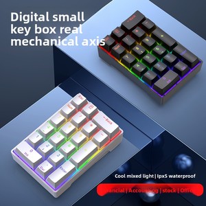 YF20 Mini teclado USB mecánico retroiluminado RGB numérico con cable Nuevo producto de uso de oficina con interfaz de computadora portátil en inglés - Product Image 2