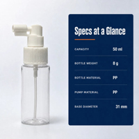 Flacon cosmétique transparent en PP avec pulvérisateur à buse longue et épaule plate pour brume faciale et tonique, emballage OEM pour soins de la peau avec étiquette