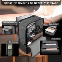 Sac à dos pour ordinateur portable étanche et extensible, design imprimé lettres, compatible MacBook Neo/Air/Pro 13-14, XPS 13/14, la plupart des ordinateurs portables de 13-14 pouces