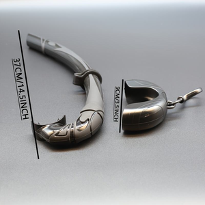 Tubo per Snorkeling Pieghevole all'Ingrosso, Comodo Tubo Respiratorio in Silicone, Boccaglio a <span class=keywords><strong>Tenuta</strong></span> Forte per Apnea - Product Image 3