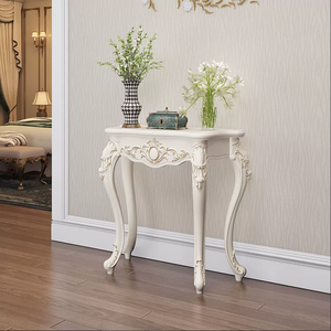 Mobile Decorativo Intagliato in Legno Massello Dorato di Lusso Europeo, Arredamento per Soggiorno in Legno Massello Elegante e alla Moda - Product Image 6