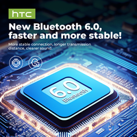 HTC NE16 AI Mini Écouteurs Sans Fil Bluetooth 6.0 Amélioration Basses-Aigus Annulation de Bruit ENC HD pour Appels TWS