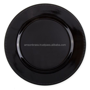 Bronze Antique Tabletop Decorative Charger Plate Round Shape <b>Dinnerware</b> Classic Design Charger Plate and Dish Use for Home - Product Image 5