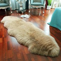 Tapis en peau de mouton mérinos australien authentique, 4x6,6 pieds, tapis en peau de mouton, tapis en peau d'agneau, 4 peaux, blanc