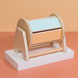 Juguetes Montessori para niños pequeños, caja de almacenamiento de objetos de tamaño completo con bola y bandeja, Bola de Color de madera - Product Image 4