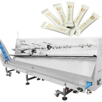 Machine de tri de sachets pour poudres nutritionnelles et suppléments en sticks, avec convoyeur à espacement servo et écran tactile PLC