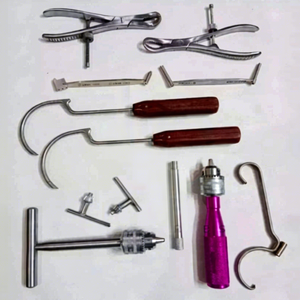 ชุดเครื่องมือผ่าตัดสัตวแพทย์แบบพรีเมียม 9 ชิ้น สำหรับการผ่าตัดกระดูกสัตว์ ทำจากสแตนเลสสตีล ความแม่นยำสูง ใช้ซ้ำได้ - Product Image 3