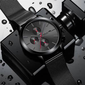 Reloj para hombre CRRJU, reloj de pulsera de acero inoxidable de lujo para hombres de negocios, relojes de cuarzo con fecha resistentes al agua para hombres, reloj Masculino - Product Image 6