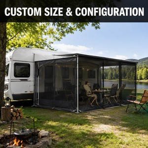 Moustiquaire de protection pour <span class=keywords><strong>auvent</strong></span> de camping-car, enclos anti-moustiques pour <span class=keywords><strong>caravane</strong></span>, sur mesure OEM - Product Image 5