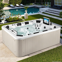 Baignoire spa design moderne pour 1 à 8 personnes, balboa de jardin, massage en acrylique pour fête en plein air