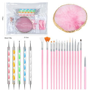 Ensemble de stylos à peinture <span class=keywords><strong>pour</strong></span> bordures avec résine d'agate et palette de couleurs ronde, ensemble de 15 stylos à percer - Product Image 5