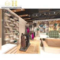 Comptoir d'exposition moderne personnalisé pour boutique de sacs avec éclairage LED et bois, comptoir d'exposition pour magasin de chaussures