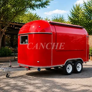 Carrito de Comida Móvil Comercial para Restaurante al Aire Libre, Estándar Europeo, para Venta de Hot Dogs y Papas Fritas - Product Image 1