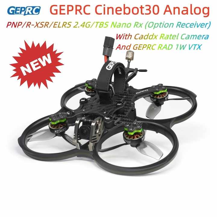 GEPRC Cinebot30 Analog FPV Racing Drone - Lightweight & Versatile