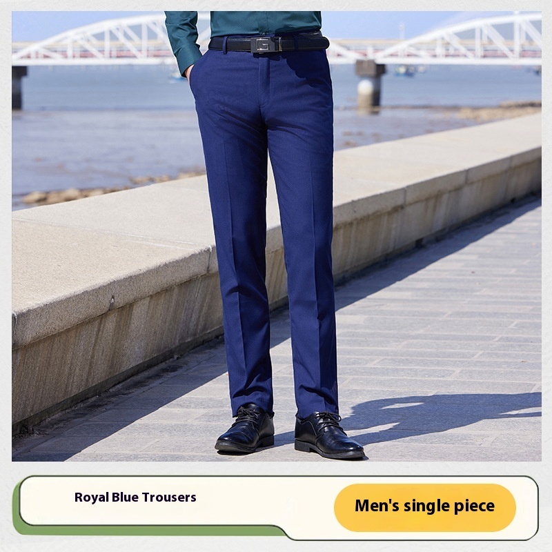 (male) royal blue trousers