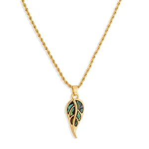 hawaiian jewelry maile leaf shell rope chain pendant necklace
