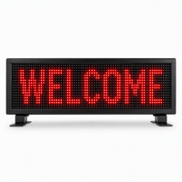 Letrero LED P10 Personalizado con Mensaje Desplazable, Control por WiFi a través de Aplicación, Texto Animado, Letrero de Escritorio de Doble Color