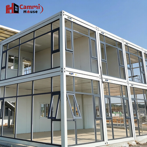Maison conteneur détachable à 2 étages Cammi House avec panneaux en <span class=keywords><strong>verre</strong></span> pour appartement et commerce, design moderne, installation rapide - Product Image 1