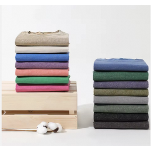 T-shirt surdimensionné pour homme 100% coton 230g, logo personnalisé, impression sérigraphique, méthodes d'impression sérigraphique, t-shirt vierge lavé pour adultes - Product Image 2