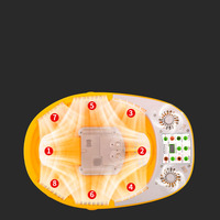 Casque de sécurité d'éclairage à double ventilateur, chapeau de ventilateur solaire, casque de sécurité anti-écrasement