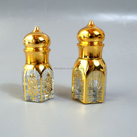 Nouveau design 6ml 3ml Luxury Crystal Fancy Attar Bottle pour Musk Oud Oil à Dubaï