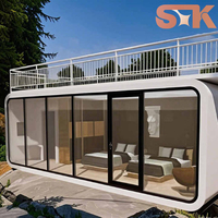 Cabine conteneur capsule spatiale 20FT Apple Cabin pour salon, chambre, bureau, immeuble, appartement, maison, entrepôt