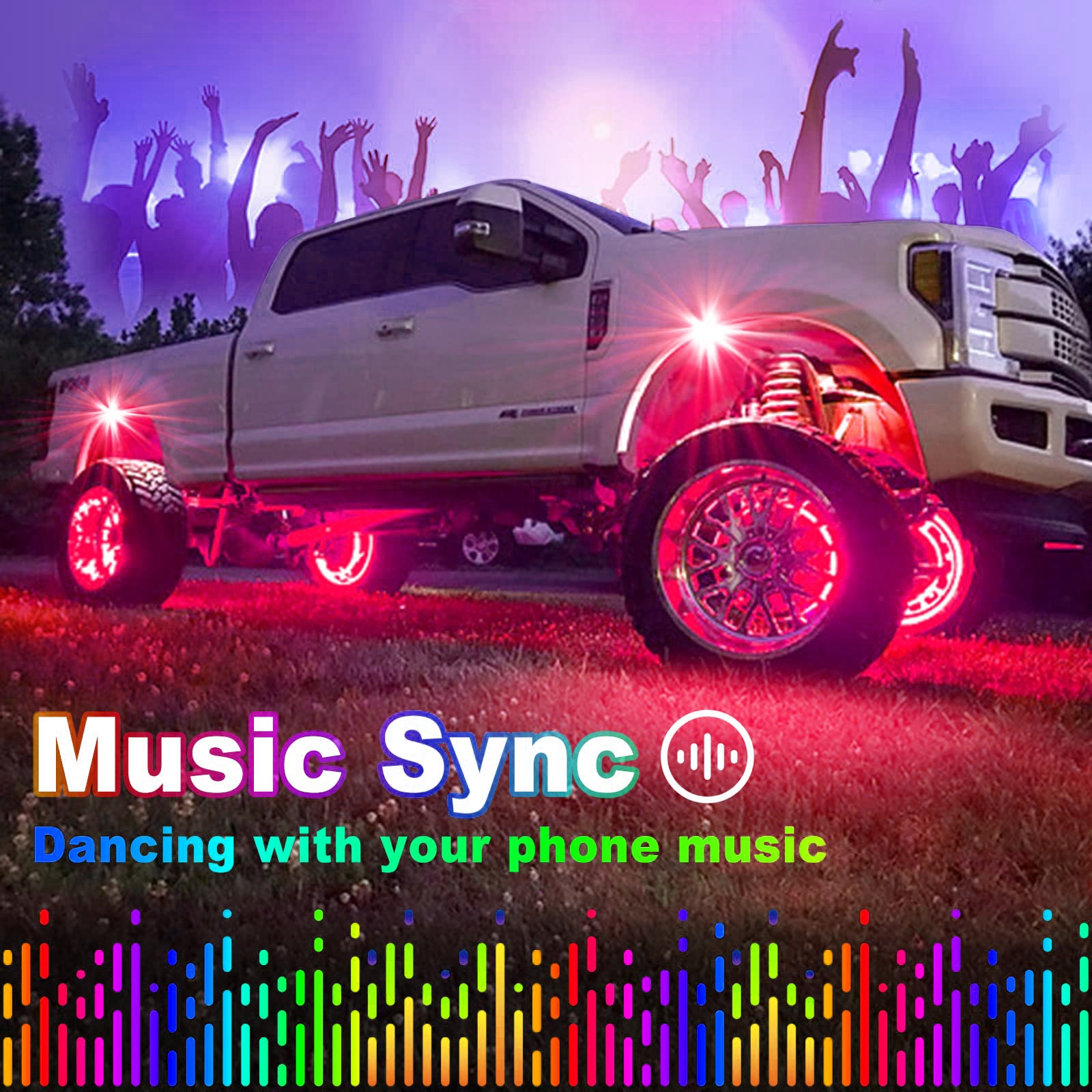 Dreamcolor RGBIC Car Interior Smart APP Music Wireless Remote Control Rock LED Light Atmosphere Car Lights