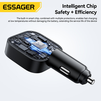 ESSAGER F779 5V 2.4A 3A Port USB Type C PD 45W Câble rétractable Chargeur rapide pour téléphone portable Compatible avec Samsung Iphone