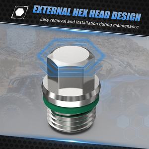 Tapón de Drenaje de Aceite Magnético para Diferencial Delantero NICECNC UTV para <span class=keywords><strong>Can</strong></span>-<span class=keywords><strong>Am</strong></span> <span class=keywords><strong>Maverick</strong></span> X3 2018-23 <span class=keywords><strong>Sport</strong></span> 1000R Trail 1000 Commander 700 - Product Image 4