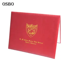 Graduation Accessories Leather Diploma Certificate Holder Cover