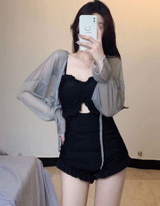 <span class=keywords><strong>Maillot</strong></span> <span class=keywords><strong>de</strong></span> <span class=keywords><strong>bain</strong></span> une pièce sexy pour <span class=keywords><strong>femme</strong></span>, grande <span class=keywords><strong>taille</strong></span>, <span class=keywords><strong>taille</strong></span> <span class=keywords><strong>haute</strong></span>, respirant, en Spandex/Polyester, avec ceinture et col, idéal pour le sport - Product Image 3