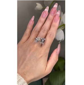 Anillo de Compromiso de Lujo con Diamante Cultivado en Laboratorio de 4CT Toi Et Moi, Oro Blanco Sólido de 14K/18K, Certificado VVS - Product Image 4