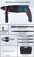 Marteau perforateur rotatif professionnel 26 mm 800 W haute puissance multifonction 220 V léger industriel pour le bricolage