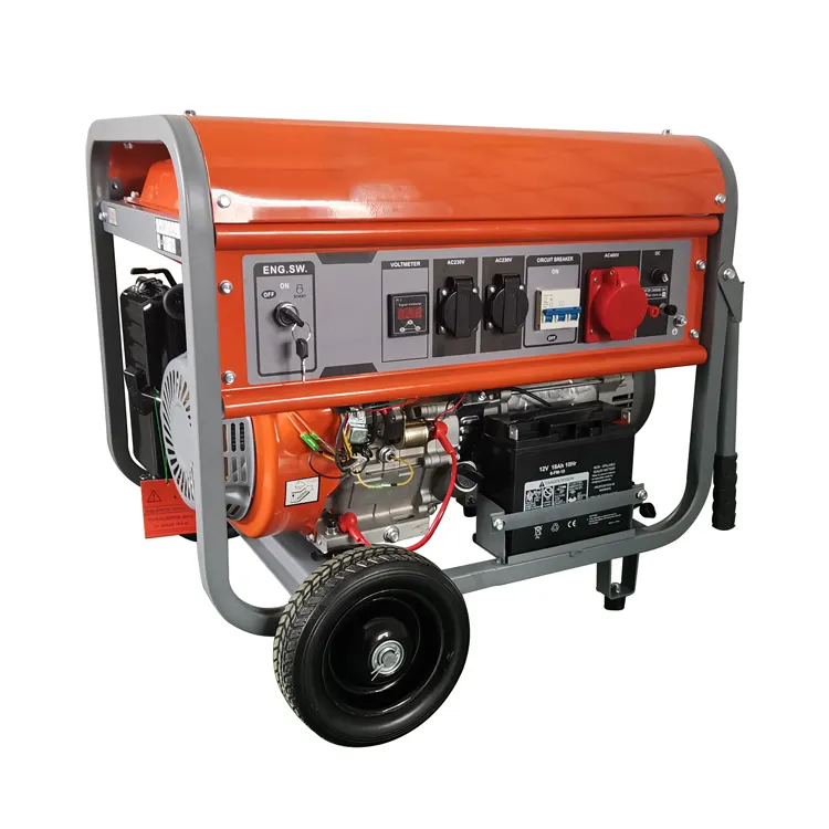 Leistungs wert 8kW 8,5 kW Dual Fuel Benzin LPG Tragbarer elektrischer Generator mit Rädern und Griffen