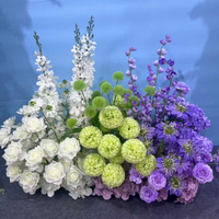 Décoration de mariage 2026 : Offre Spéciale – Guirlande florale de 1m pour sol, rangée de fleurs en soie vert émeraude pour escalier, fleurs d'allée à prix réduit