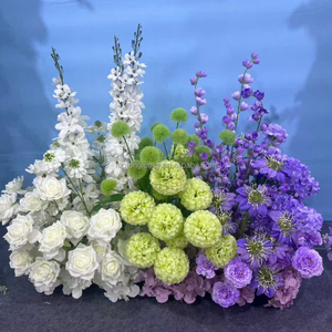 Décoration de mariage 2026 : Offre Spéciale – Guirlande florale de 1m pour sol, rangée de fleurs en soie vert émeraude pour <span class=keywords><strong>escalier</strong></span>, fleurs d'allée à prix réduit - Product Image 6