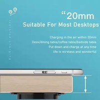 Chargeur sans fil longue portée de 20 mm sous le bureau, meubles de bureau, chargeur sans fil invisible pour téléphone portable