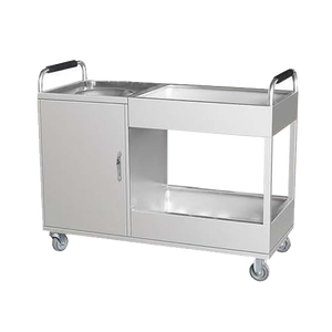 VICTORY 304 Chariot de salle à manger en acier inoxydable avec roues Approvisionnement direct en usine pour hôtels et restaurants Inox Car - Product Image 6