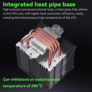 Pendingin CPU Snowman Air Heatsink 4 Heat Pipe Performa Tinggi Single Tower PWM Operasi Rendah Kebisingan Kipas Udara Prosesor - Product Image 4