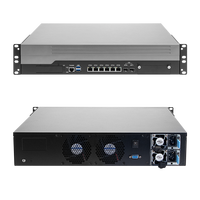 OEM rak 2U Router Firewall industri Intel Xeon E3 V5/V6 6/7/8/9th Core Q270 6 Lan 2.5GbE 2 SFP 10GbE Server keamanan Internet