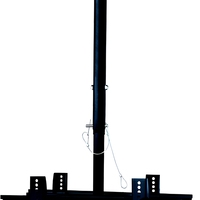 Support de plafond pour deux téléviseurs CPLB102D 44, inclinaison 0-15 degrés, plaque de plafond anti-flexion, système de double verrouillage