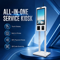Máquina de Autopago Todo en Uno Resistente de 21.5/23.8/27/32 Pulgadas con Escáner NFC QR, Cámara de 2MP/5MP, Almacenamiento de 8/128GB, SDK Multi-OS