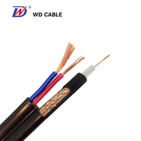 Câble coaxial 75 ohm rg59 2c de haute qualité, connecteur siamois, pour caméra de vidéosurveillance, promotion
