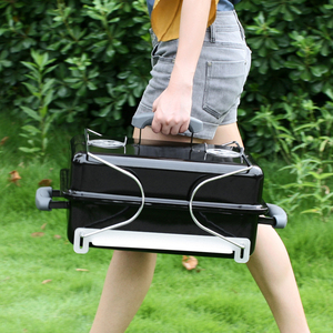 REDFOX-Gril de Camping Portable pour Usage Domestique, Poêle à Charbon Électrique en Acier Inoxydable - Product Image 2