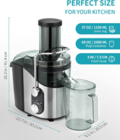 400W Variabele Snelheid Multifunctionele Glazen Smoothie Blender Elektrische Sapcentrifuge 350L Capaciteit Energiezuinigheid Klasse A+++ Duits