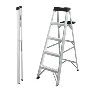 Hight qualidade leve alumínio escada industrial tipo A escada escada de alumínio dobrável escada com bandeja de ferramentas