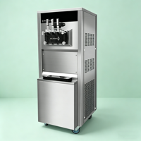 Machine à glace molle commerciale automatique pour entreprises – Offre spéciale – Capacité 36-38L/H avec conception à poulie amovible.